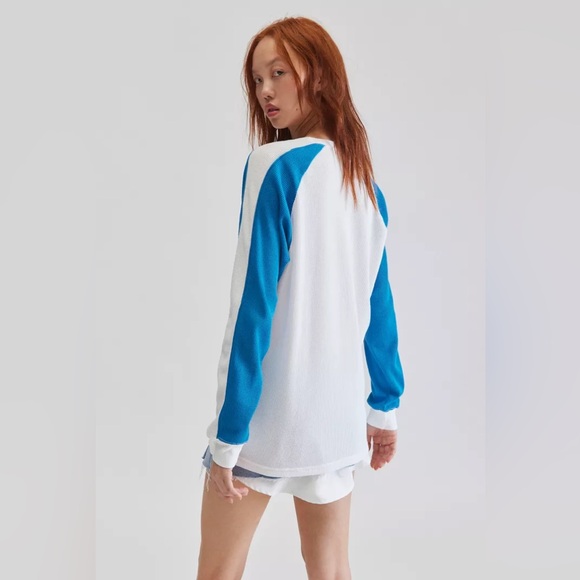 X-GIRL bicolor thermal long sleeve raglan tee - Picture 3 of 8